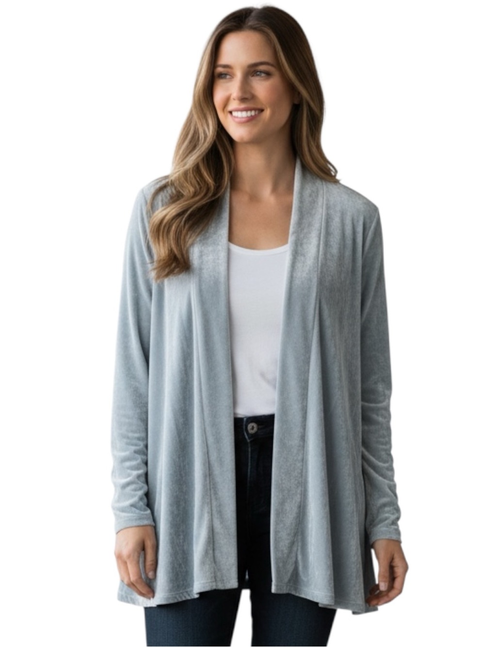NWT Chico's Travlers Acetate Jacket in Carbon Gray Size Extra Large